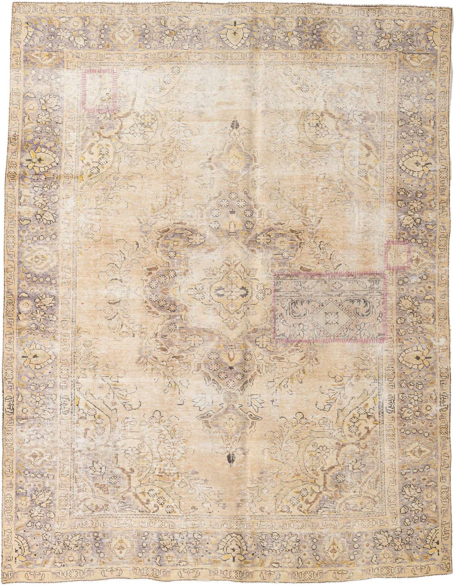 Primary image 6' 9 x 9' 5  Hand Knotted Ultra Vintage Persian Wool Rug