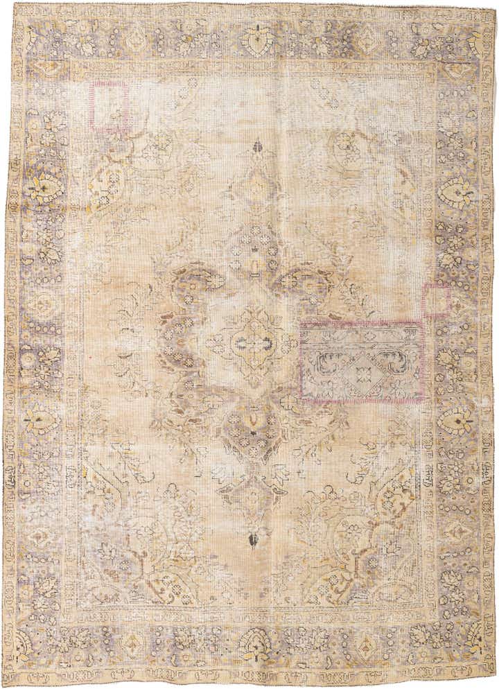 6' 9 x 9' 5 Hand Knotted Ultra Vintage Persian Wool Rug