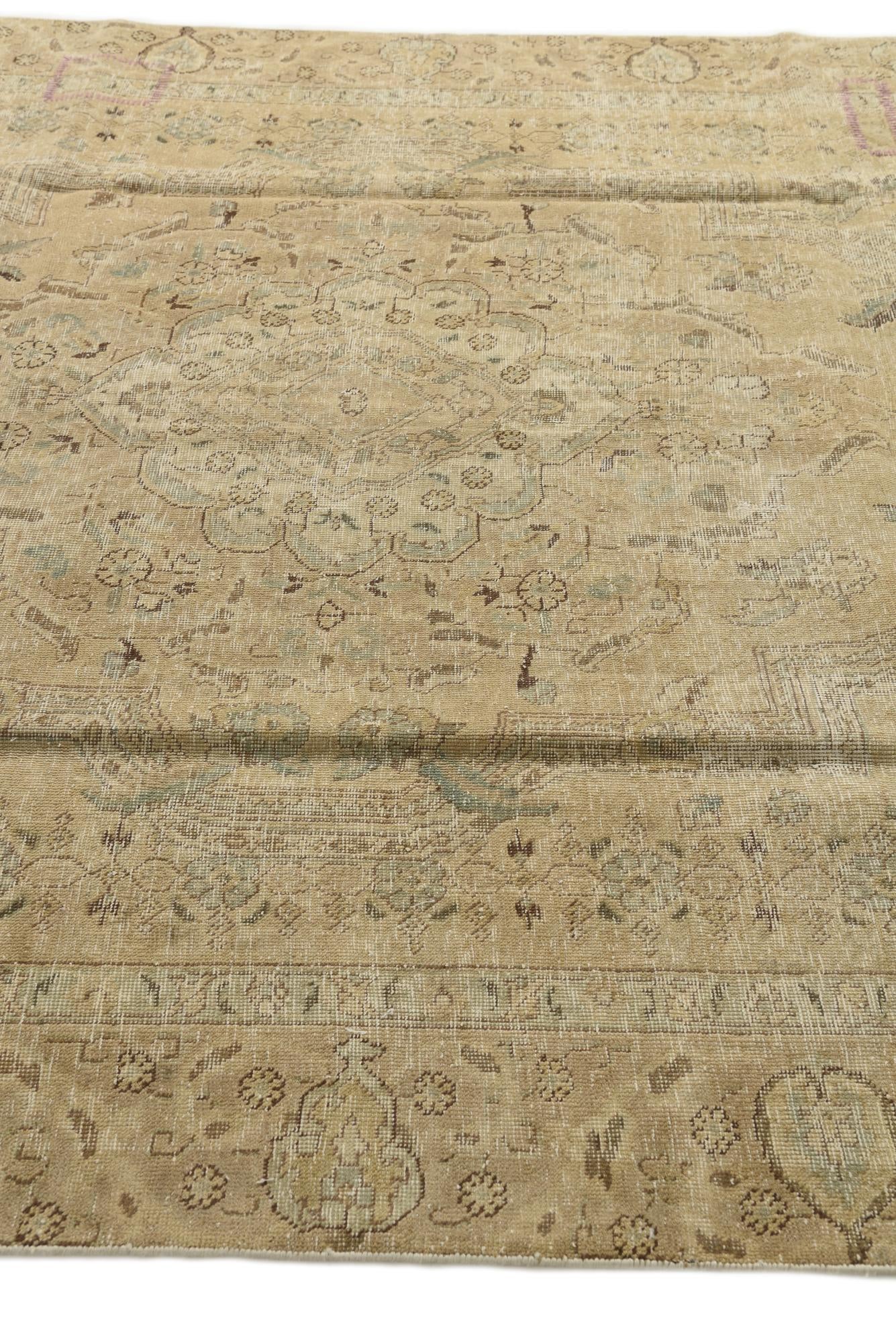 7' 4 x 11' Hand Knotted Ultra Vintage Persian Wool Rug