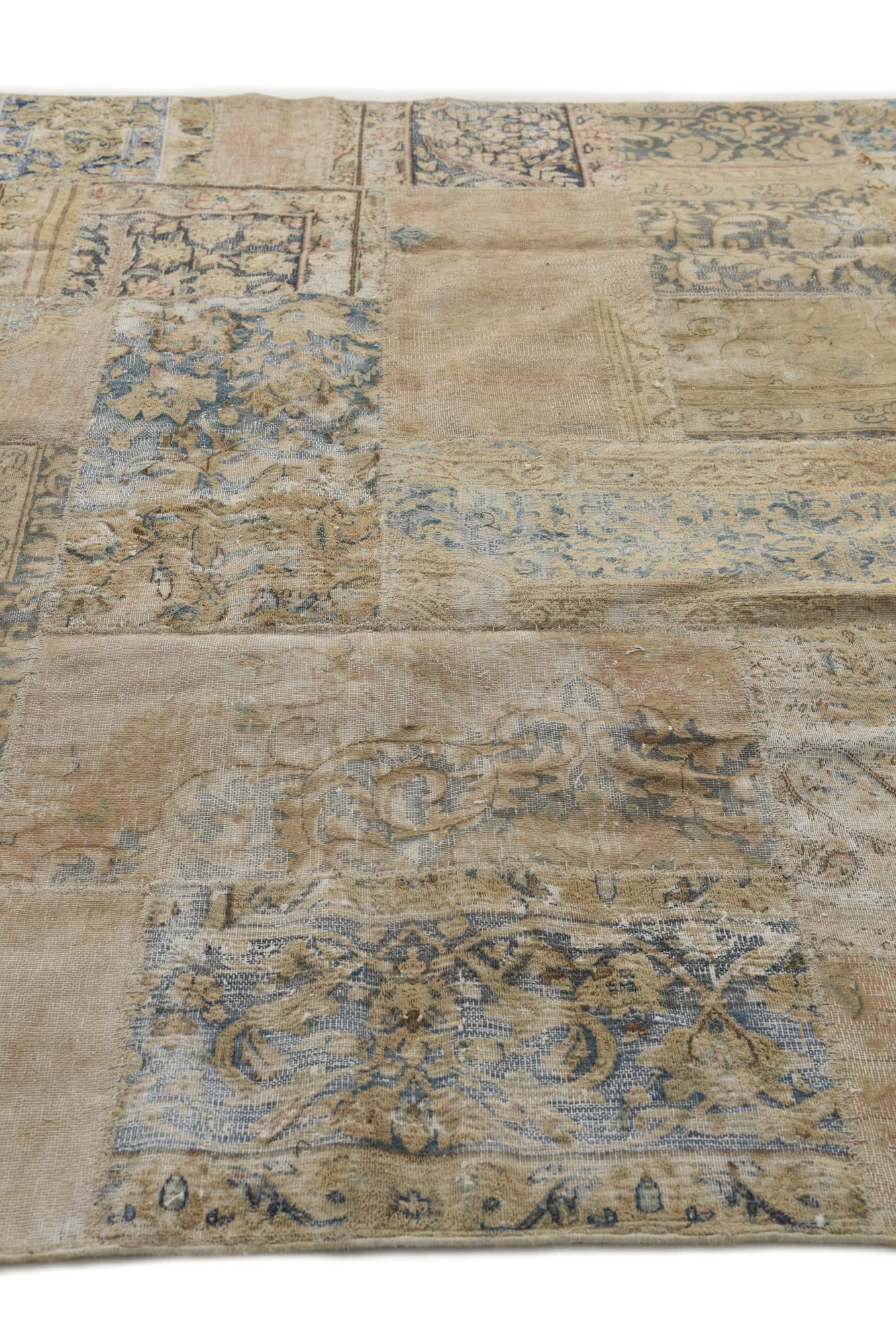 6' 9 x 10' 4 Hand Knotted Ultra Vintage Persian Wool Rug