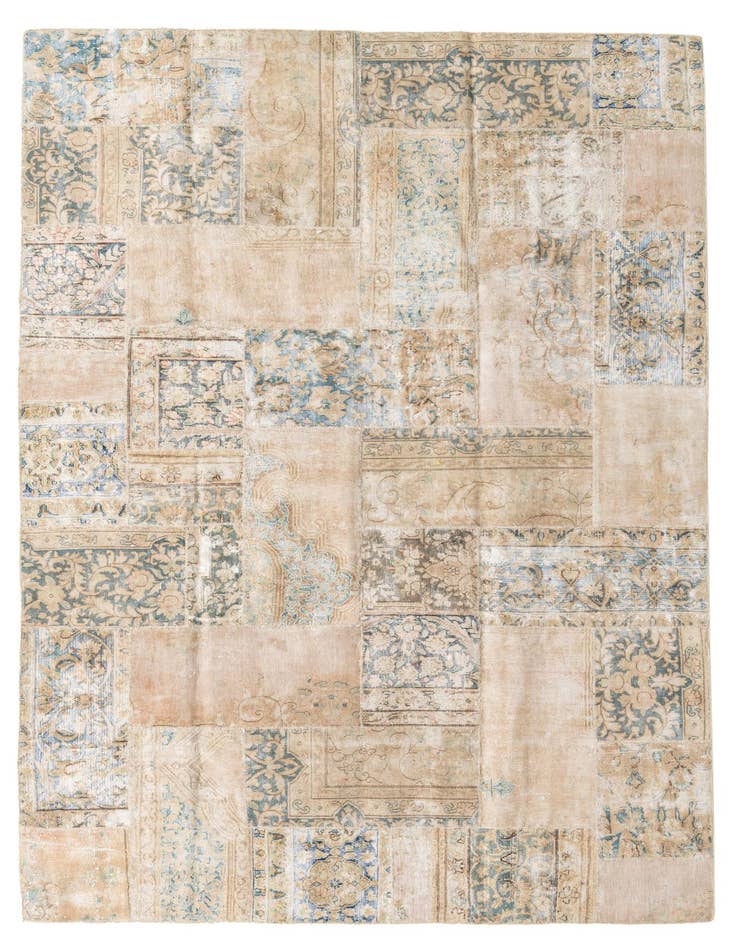 Detail image of 6' 9 x 10' 4 Hand Knotted Ultra Vintage Persian Wool Rug