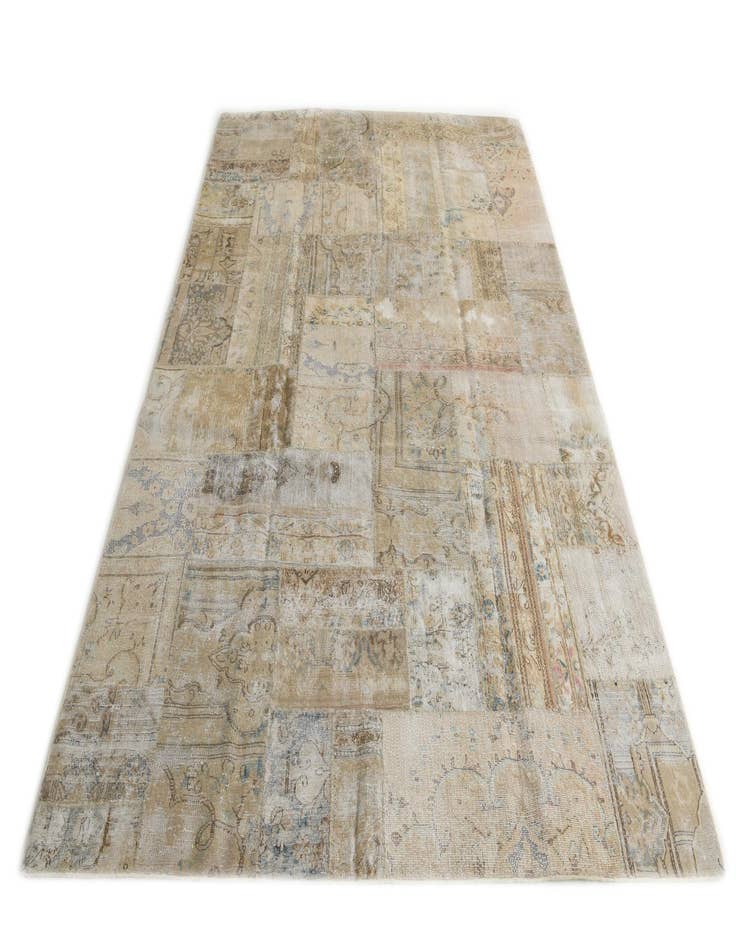 Detail image of 6' 9 x 10'  Hand Knotted Ultra Vintage Persian Wool Rug