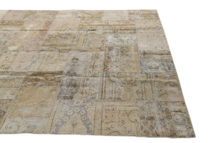 Detail image of 6' 9 x 10' Hand Knotted Ultra Vintage Persian Wool Rug