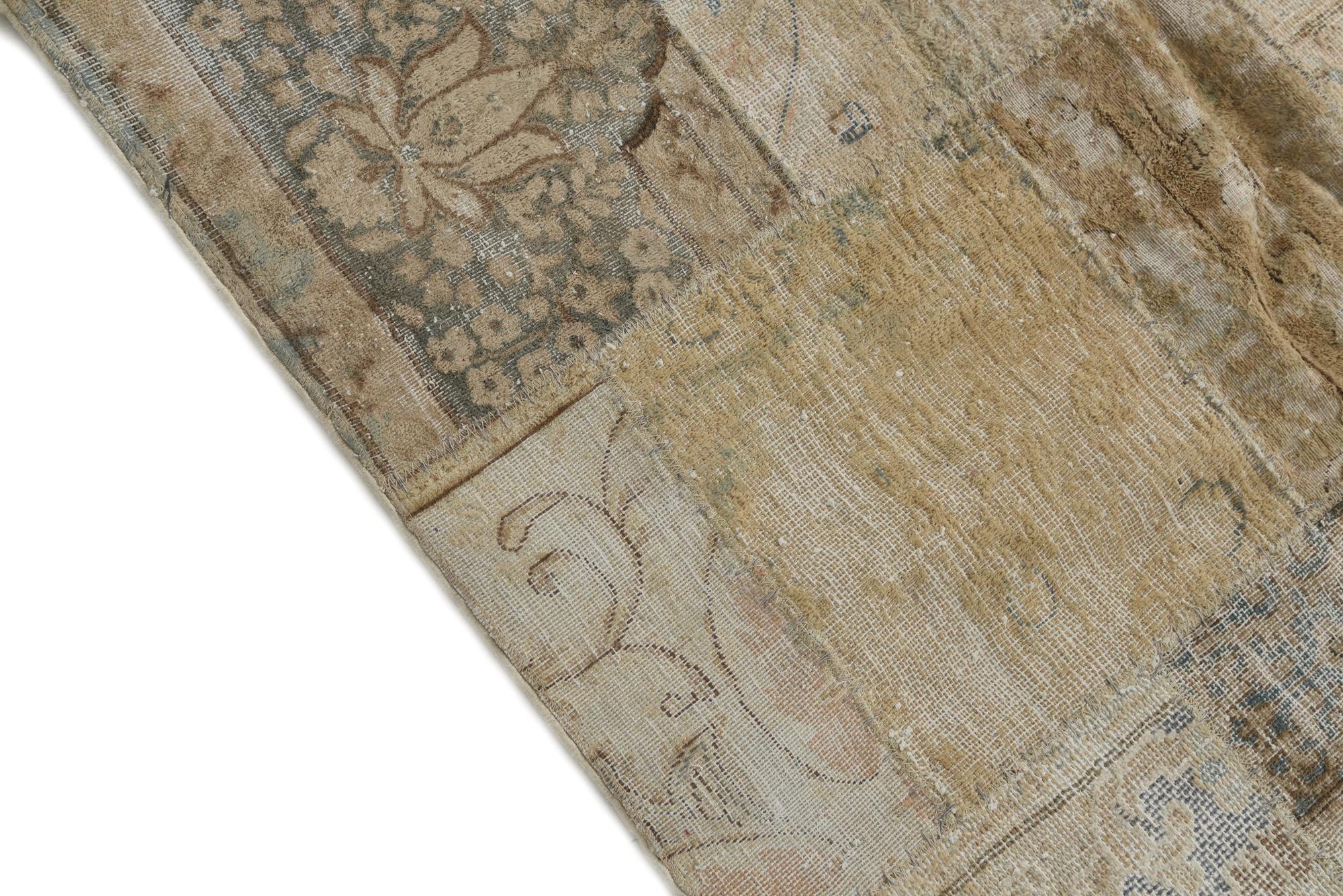6' 9 x 10' Hand Knotted Ultra Vintage Persian Wool Rug