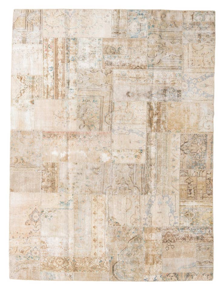 Detail image of 6' 9 x 10' Hand Knotted Ultra Vintage Persian Wool Rug