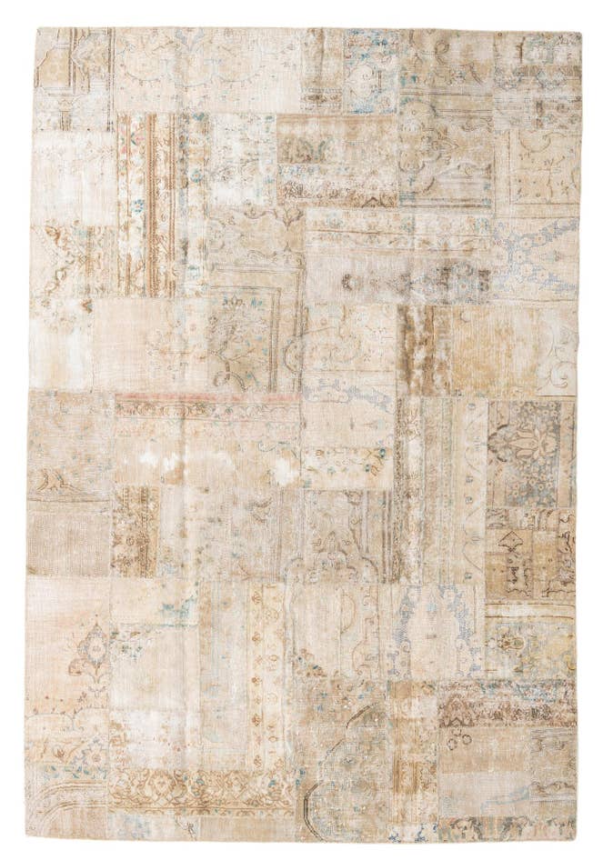 Detail image of 6' 9 x 10' Hand Knotted Ultra Vintage Persian Wool Rug