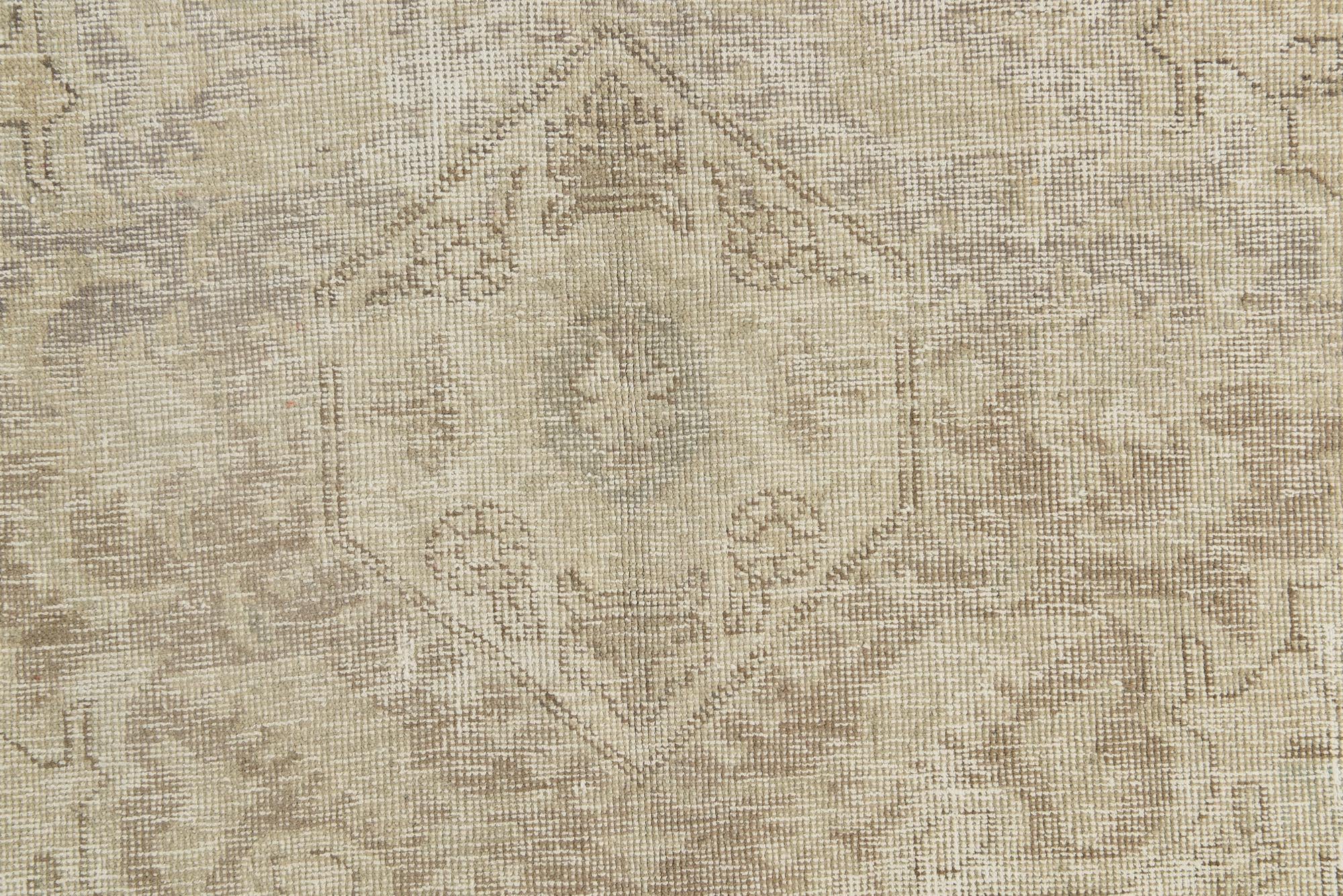 6' 3 x 8' 10 Hand Knotted Ultra Vintage Persian Wool Rug