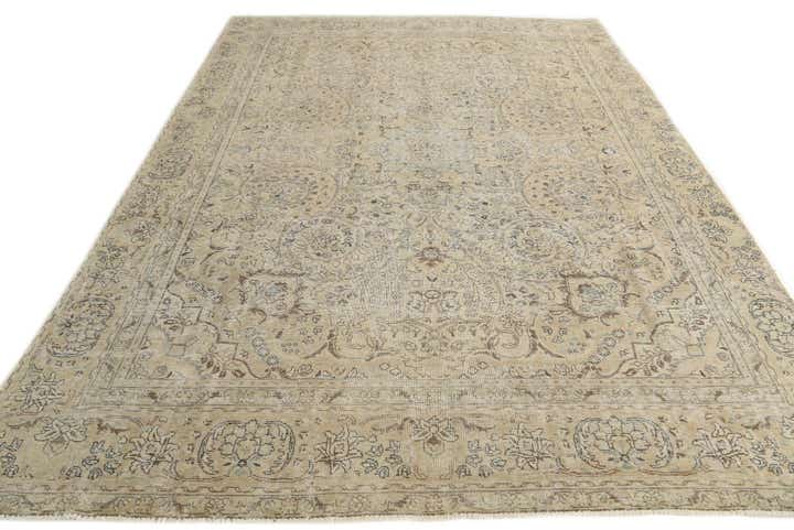 7' 10 x 11' 5 Hand Knotted Ultra Vintage Persian Wool Rug