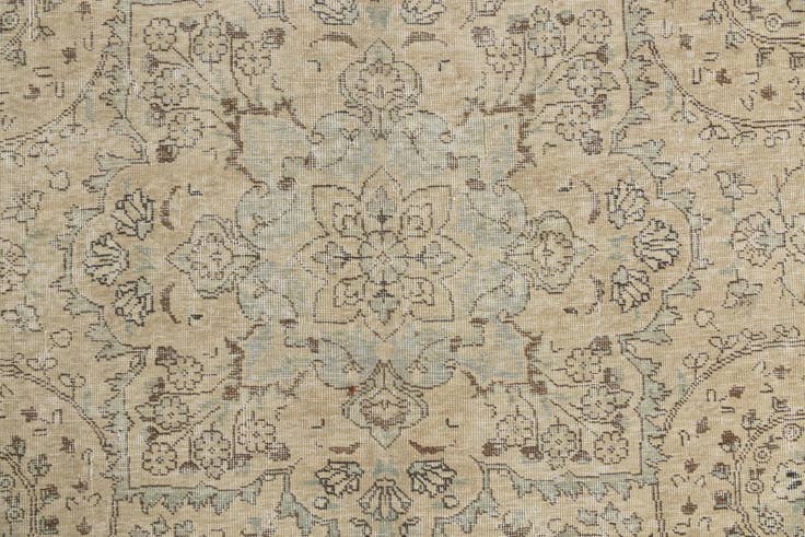 Detail image of 7' 10 x 11' 5 Hand Knotted Ultra Vintage Persian Wool Rug