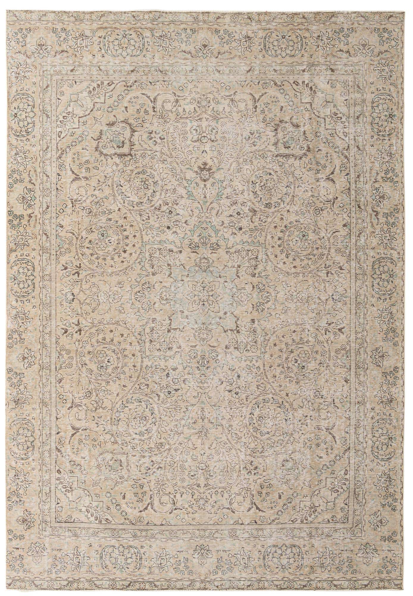 7' 10 x 11' 5 Hand Knotted Ultra Vintage Persian Wool Rug