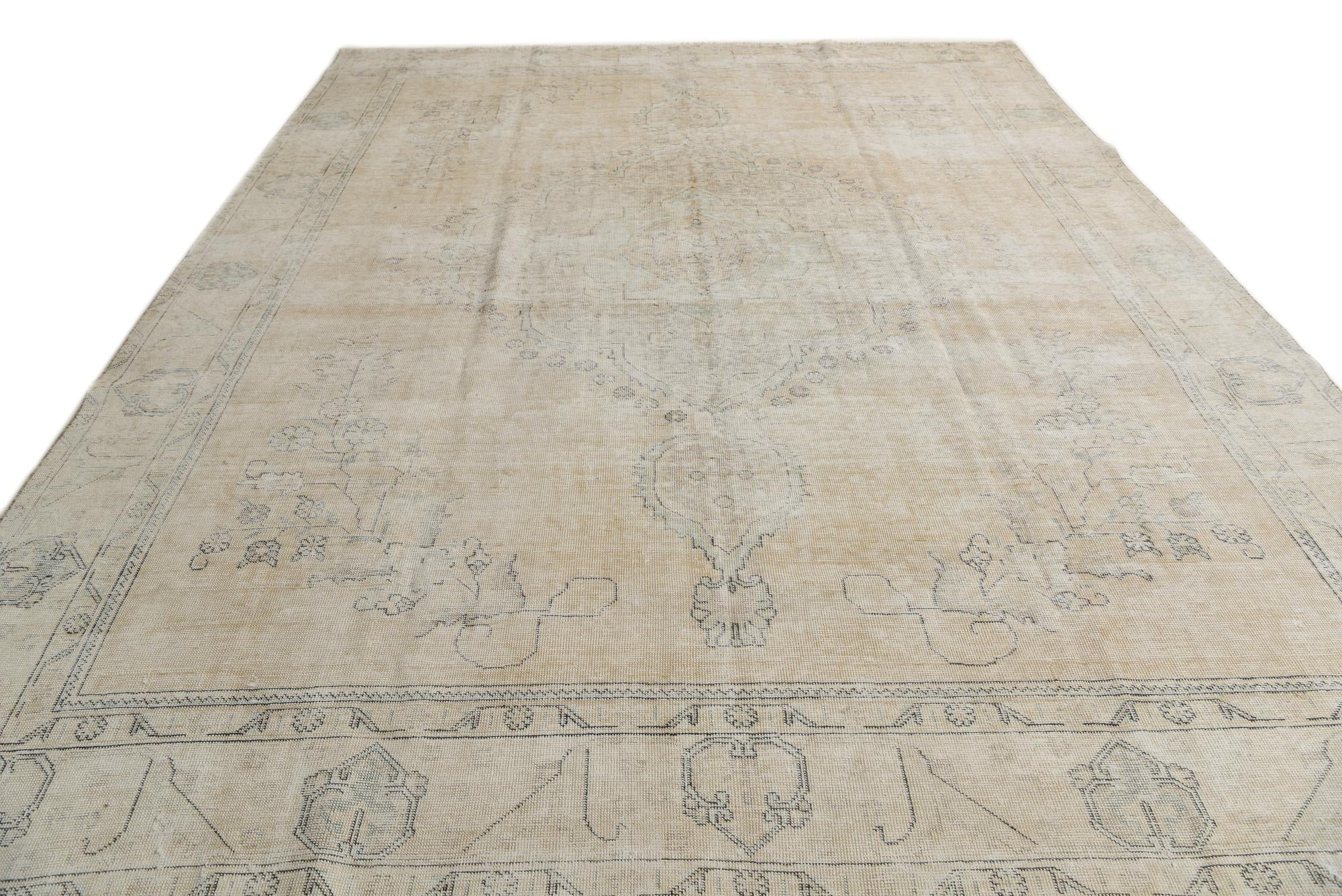 9' 2 x 12' Hand Knotted Ultra Vintage Persian Wool Rug