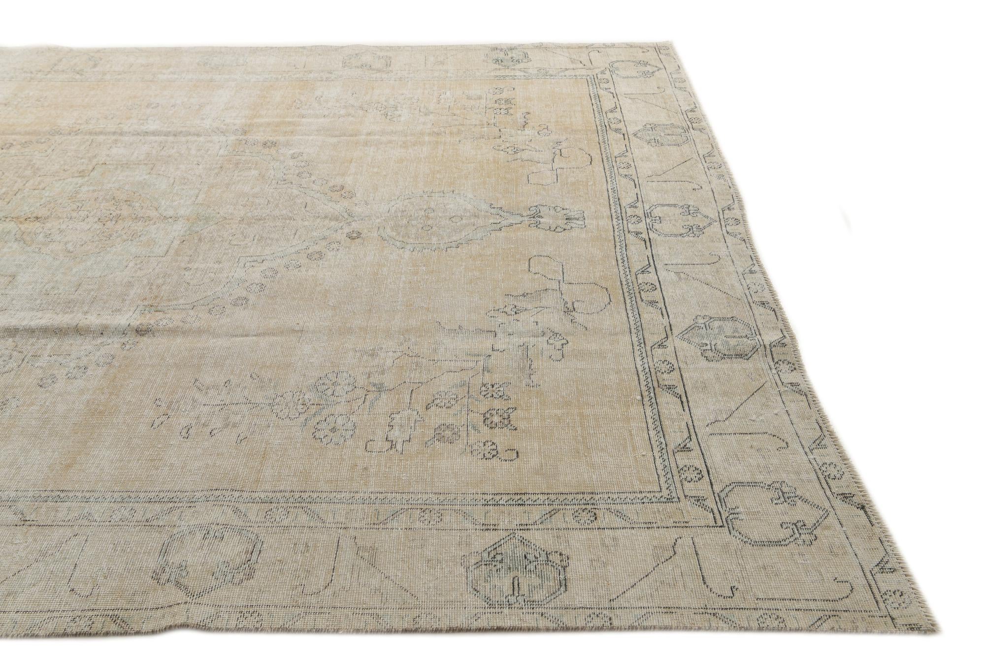 9' 2 x 12' Hand Knotted Ultra Vintage Persian Wool Rug