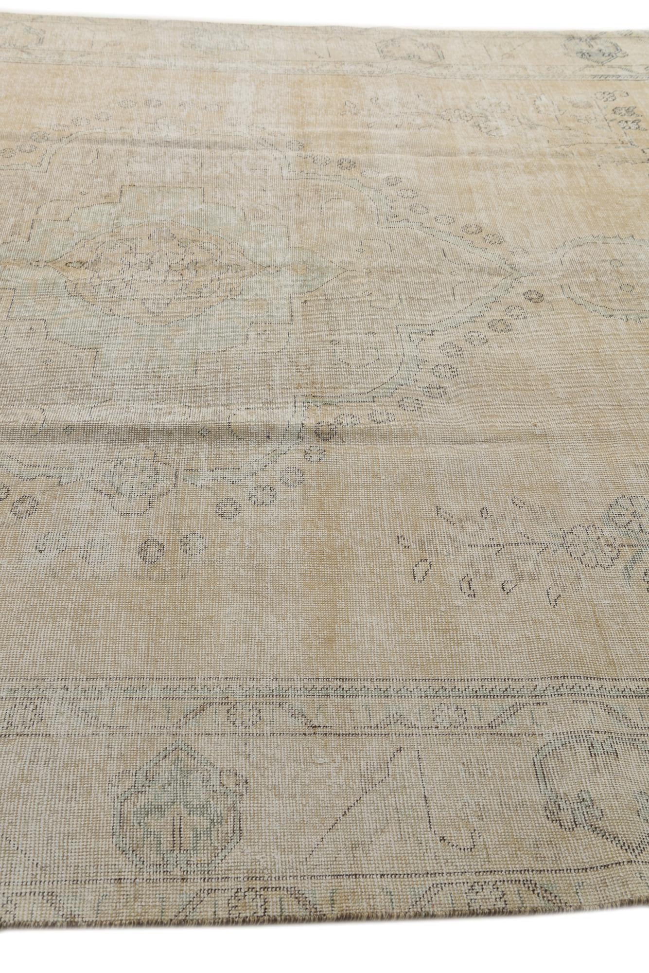 9' 2 x 12' Hand Knotted Ultra Vintage Persian Wool Rug