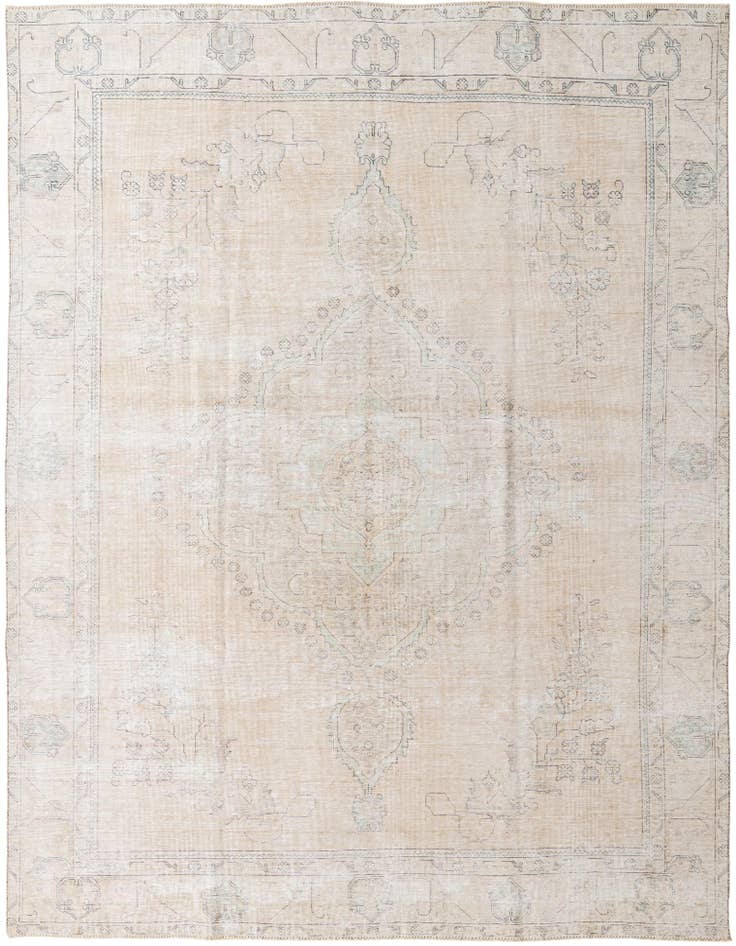 Detail image of 9' 2 x 12' Hand Knotted Ultra Vintage Persian Wool Rug