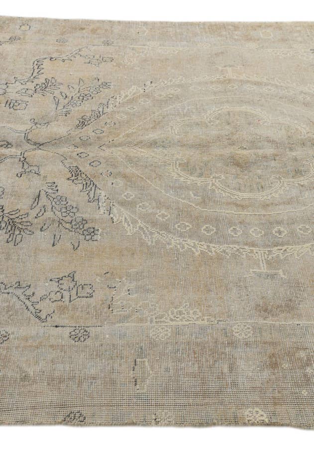 Detail image of 6' 3 x 9' 5 Hand Knotted Ultra Vintage Persian Wool Rug