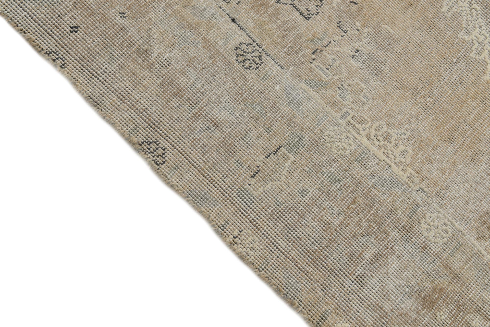 6' 3 x 9' 5 Hand Knotted Ultra Vintage Persian Wool Rug