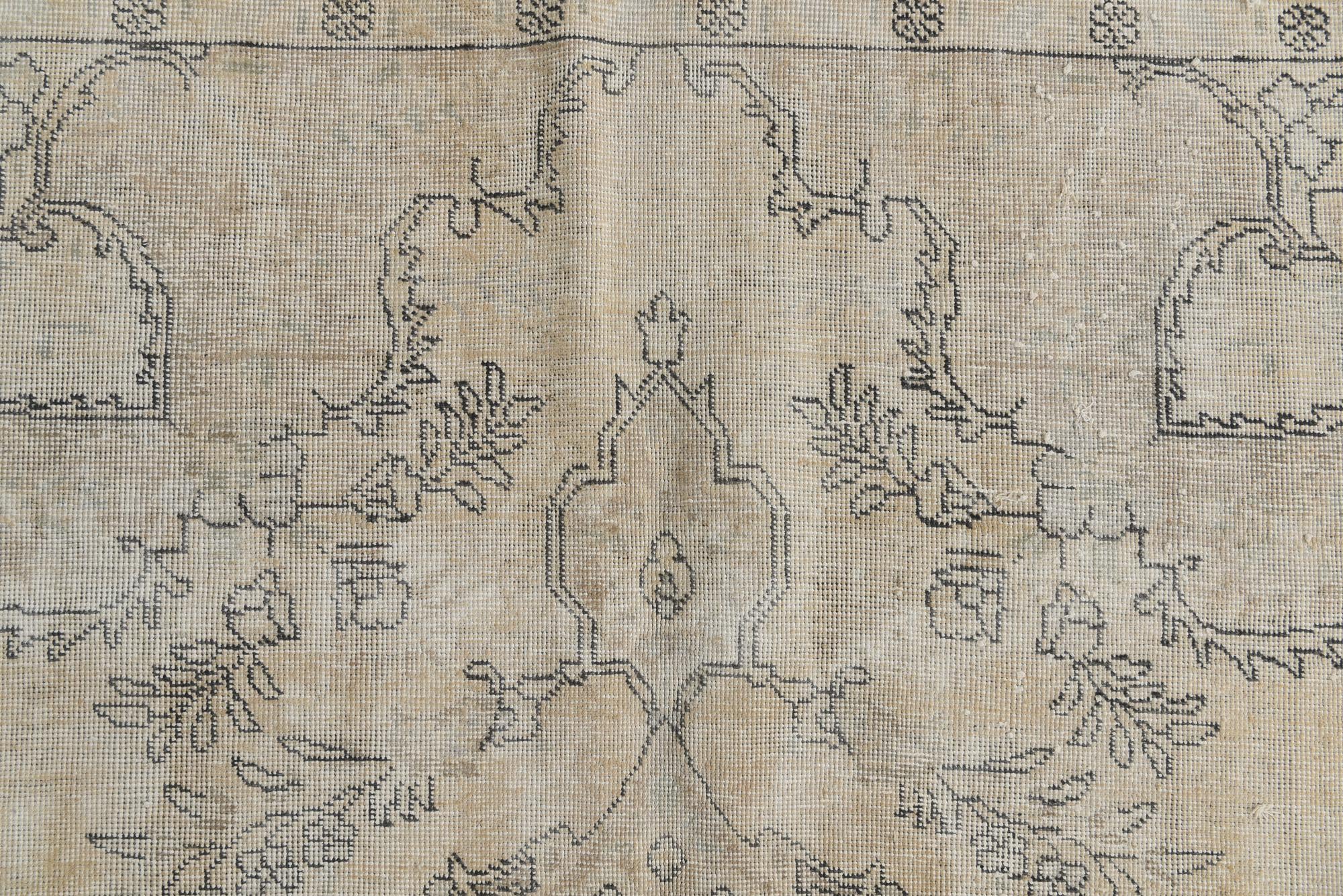 6' 3 x 9' 5 Hand Knotted Ultra Vintage Persian Wool Rug