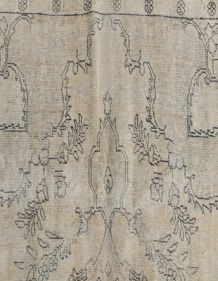 Detail image of 6' 3 x 9' 5  Hand Knotted Ultra Vintage Persian Wool Rug