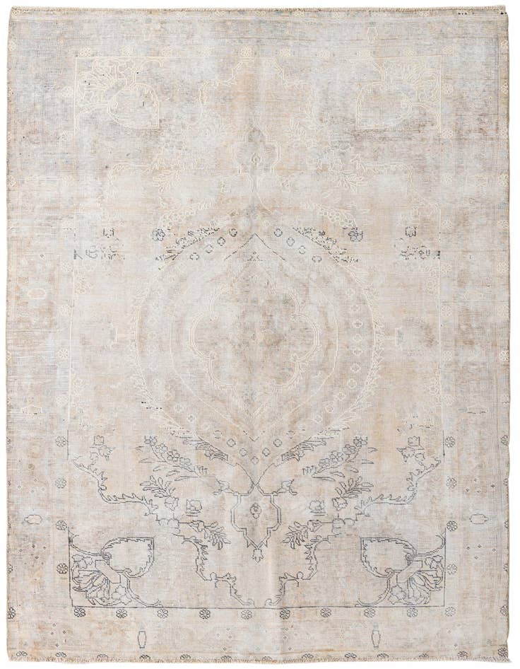 Detail image of 6' 3 x 9' 5 Hand Knotted Ultra Vintage Persian Wool Rug