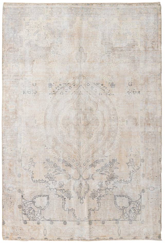 Detail image of 6' 3 x 9' 5 Hand Knotted Ultra Vintage Persian Wool Rug