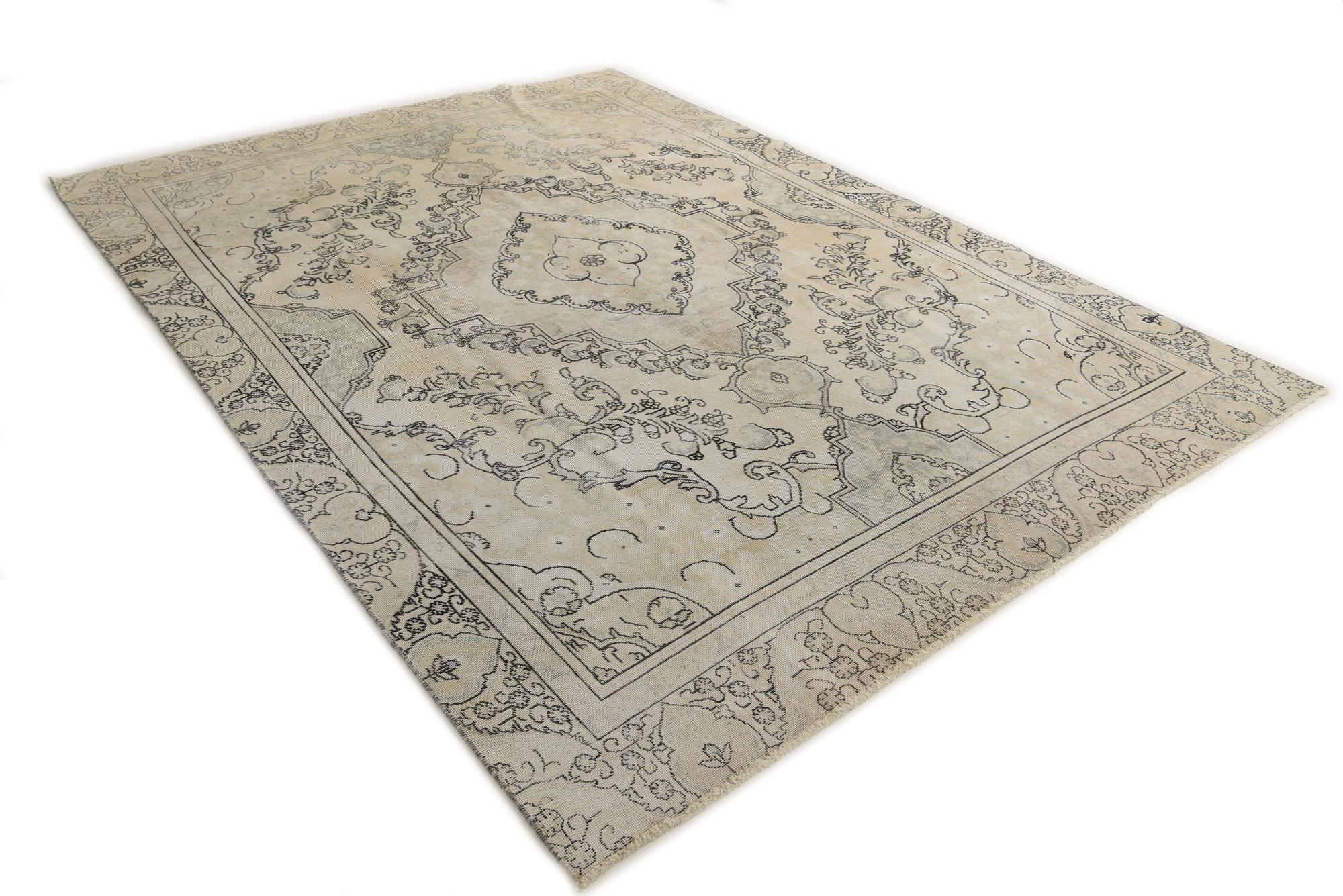 8' 8 x 12' Hand Knotted Ultra Vintage Persian Wool Rug