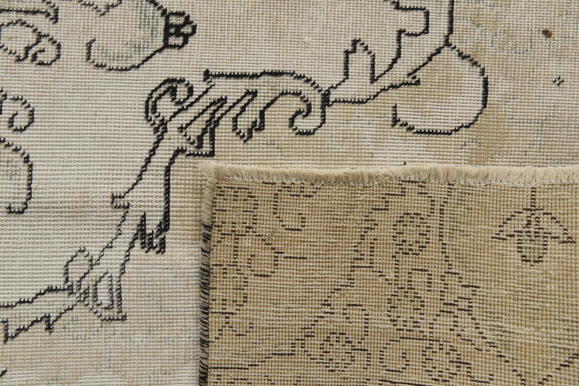 8' 8 x 12' Hand Knotted Ultra Vintage Persian Wool Rug