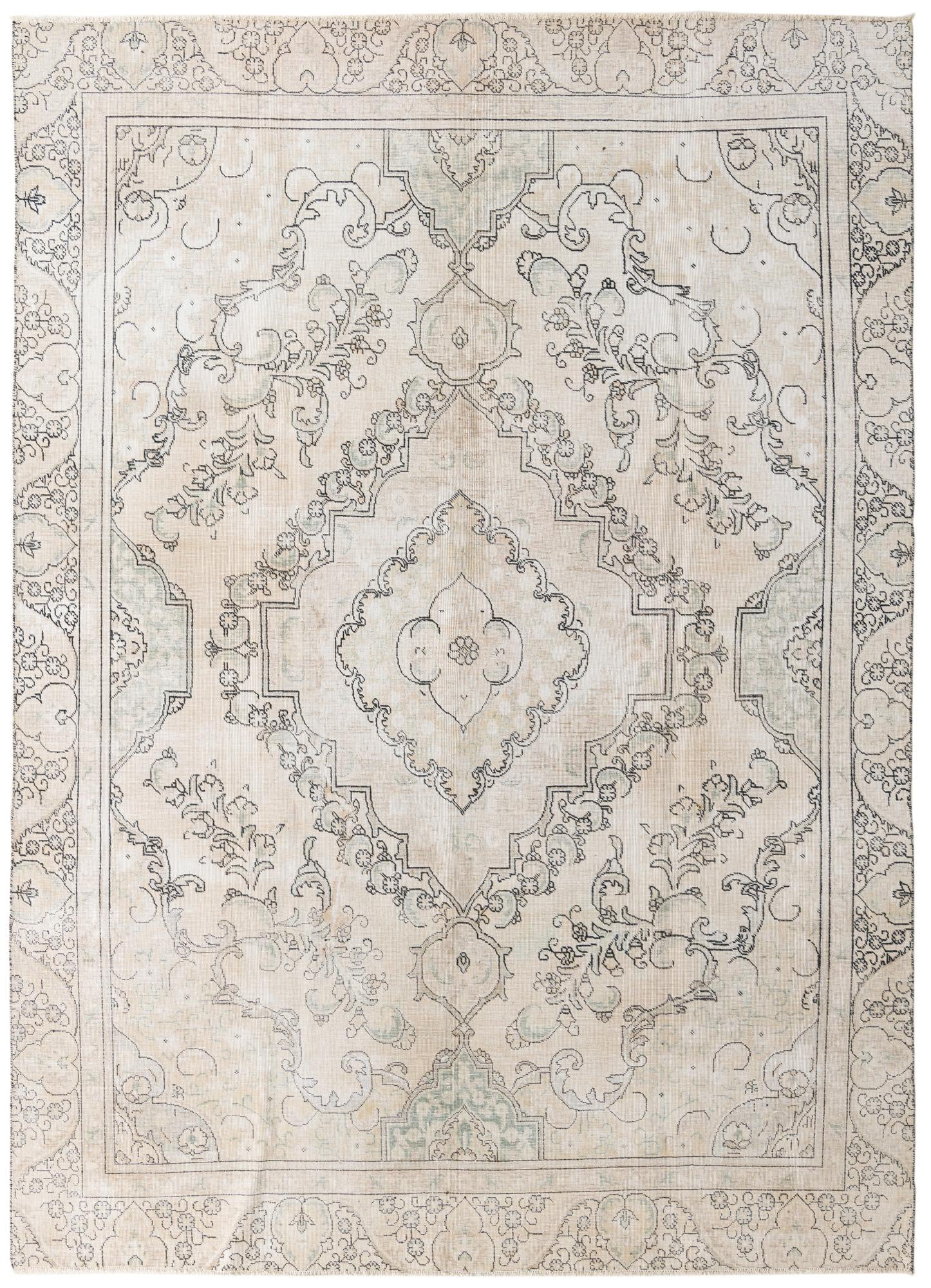8' 8 x 12' Hand Knotted Ultra Vintage Persian Wool Rug