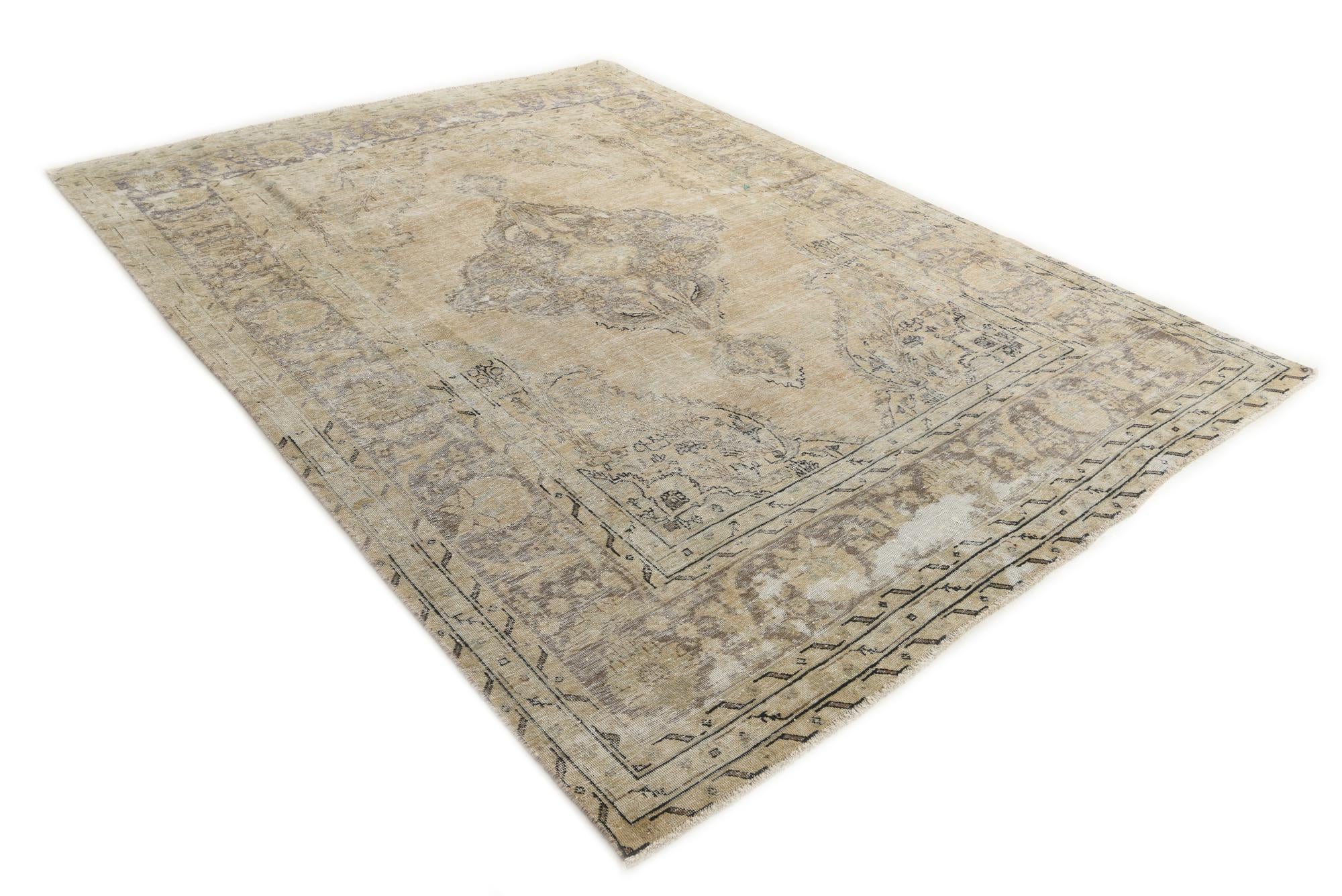 8' x 11' 1 Hand Knotted Ultra Vintage Persian Wool Rug