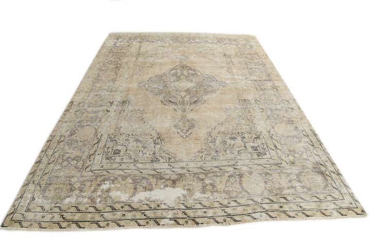 8' x 11' 1 Hand Knotted Ultra Vintage Persian Wool Rug