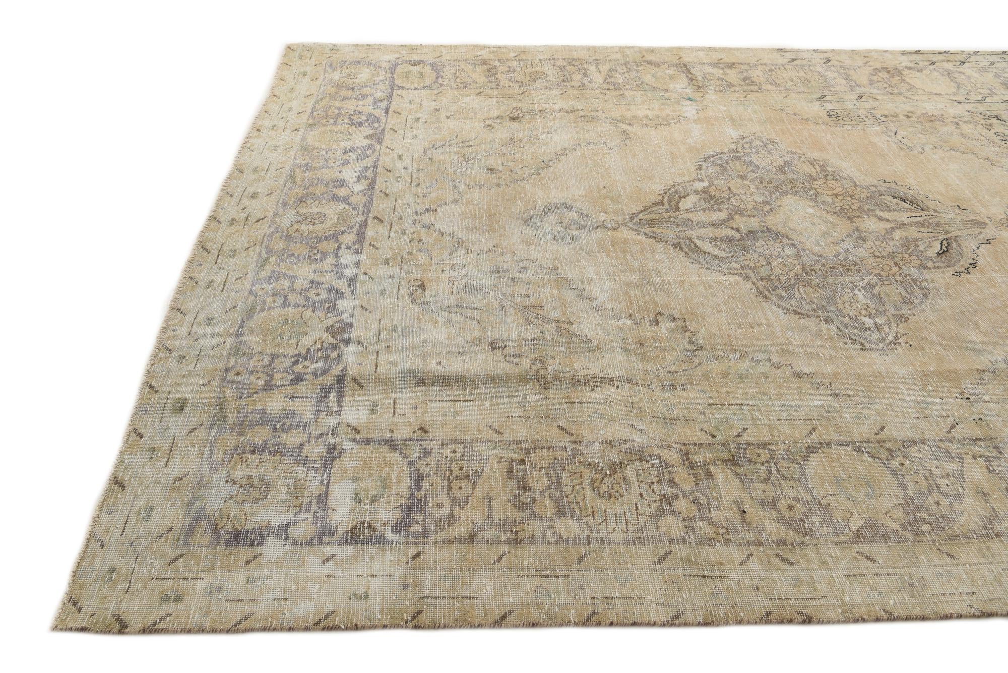 8' x 11' 1 Hand Knotted Ultra Vintage Persian Wool Rug