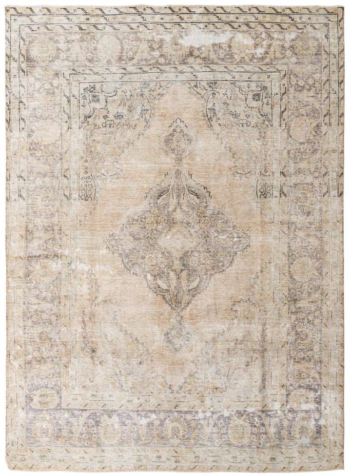 8' x 11' 1 Hand Knotted Ultra Vintage Persian Wool Rug