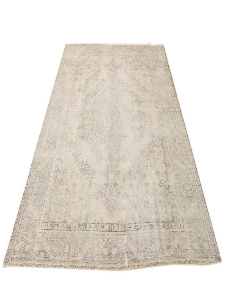 Detail image of 6' 7 x 9' 2  Hand Knotted Ultra Vintage Persian Wool Rug