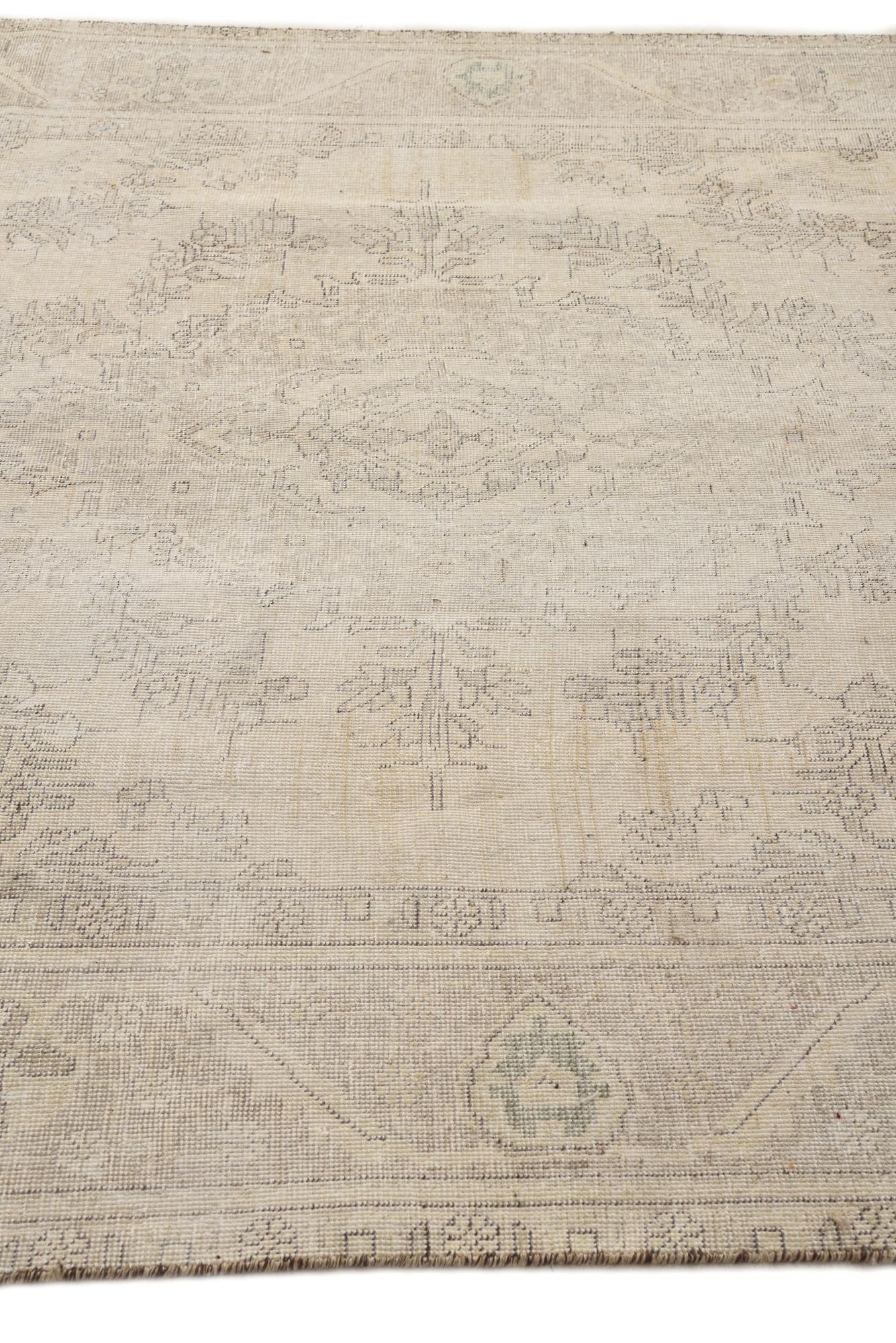 6' 7 x 9' 2 Hand Knotted Ultra Vintage Persian Wool Rug