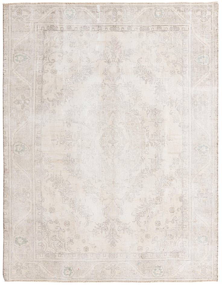 Detail image of 6' 7 x 9' 2 Hand Knotted Ultra Vintage Persian Wool Rug