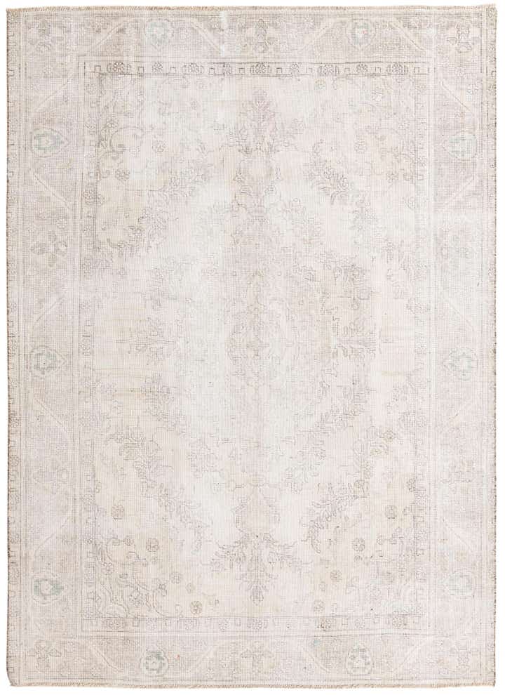 6' 7 x 9' 2 Hand Knotted Ultra Vintage Persian Wool Rug