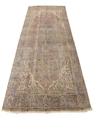 Detail image of 6' 7 x 10'  Hand Knotted Ultra Vintage Persian Wool Rug