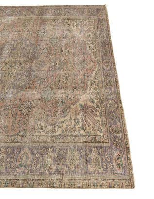 Detail image of 6' 7 x 10'  Hand Knotted Ultra Vintage Persian Wool Rug