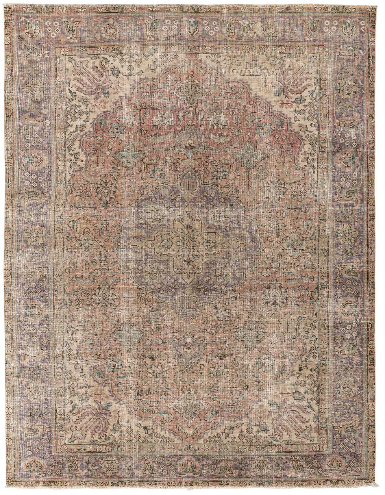 Primary image 6' 7 x 10'  Hand Knotted Ultra Vintage Persian Wool Rug