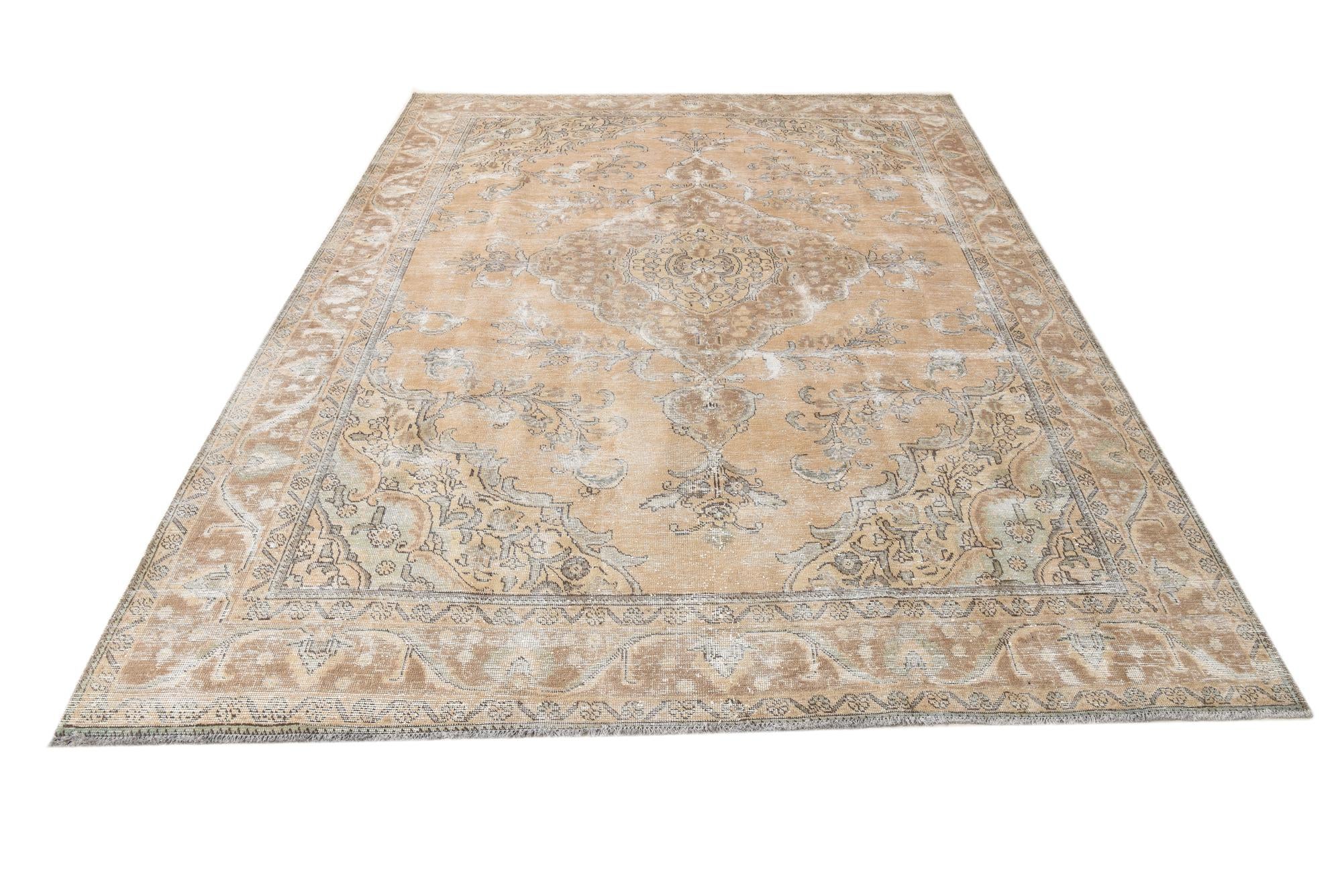 8' 2 x 10' 10 Hand Knotted Ultra Vintage Persian Wool Rug