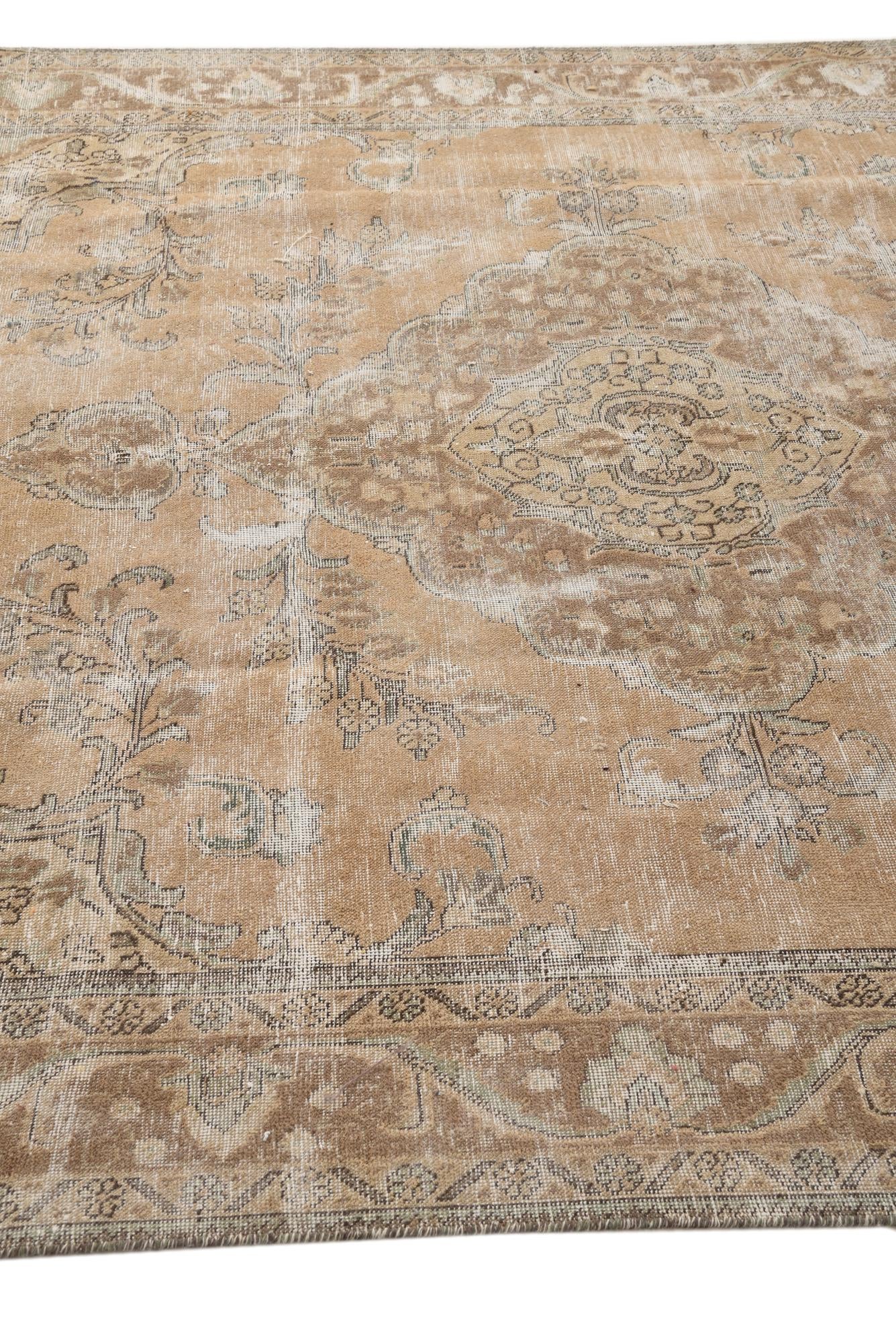 8' 2 x 10' 10 Hand Knotted Ultra Vintage Persian Wool Rug