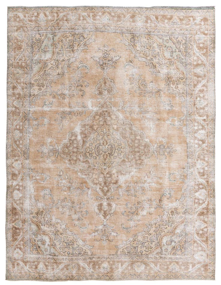 Detail image of 8' 2 x 10' 10 Hand Knotted Ultra Vintage Persian Wool Rug