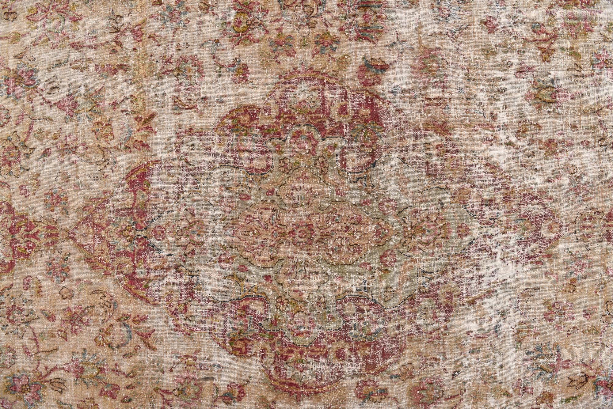 9' 8 x 13' 3 Hand Knotted Ultra Vintage Persian Wool Rug