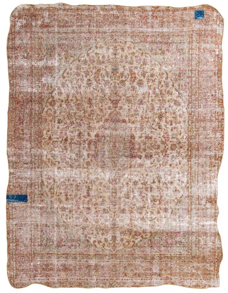 Detail image of 9' 8 x 13' 3 Hand Knotted Ultra Vintage Persian Wool Rug