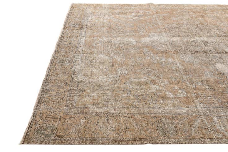 Detail image of 8' 10 x 12' 7 Hand Knotted Ultra Vintage Persian Wool Rug