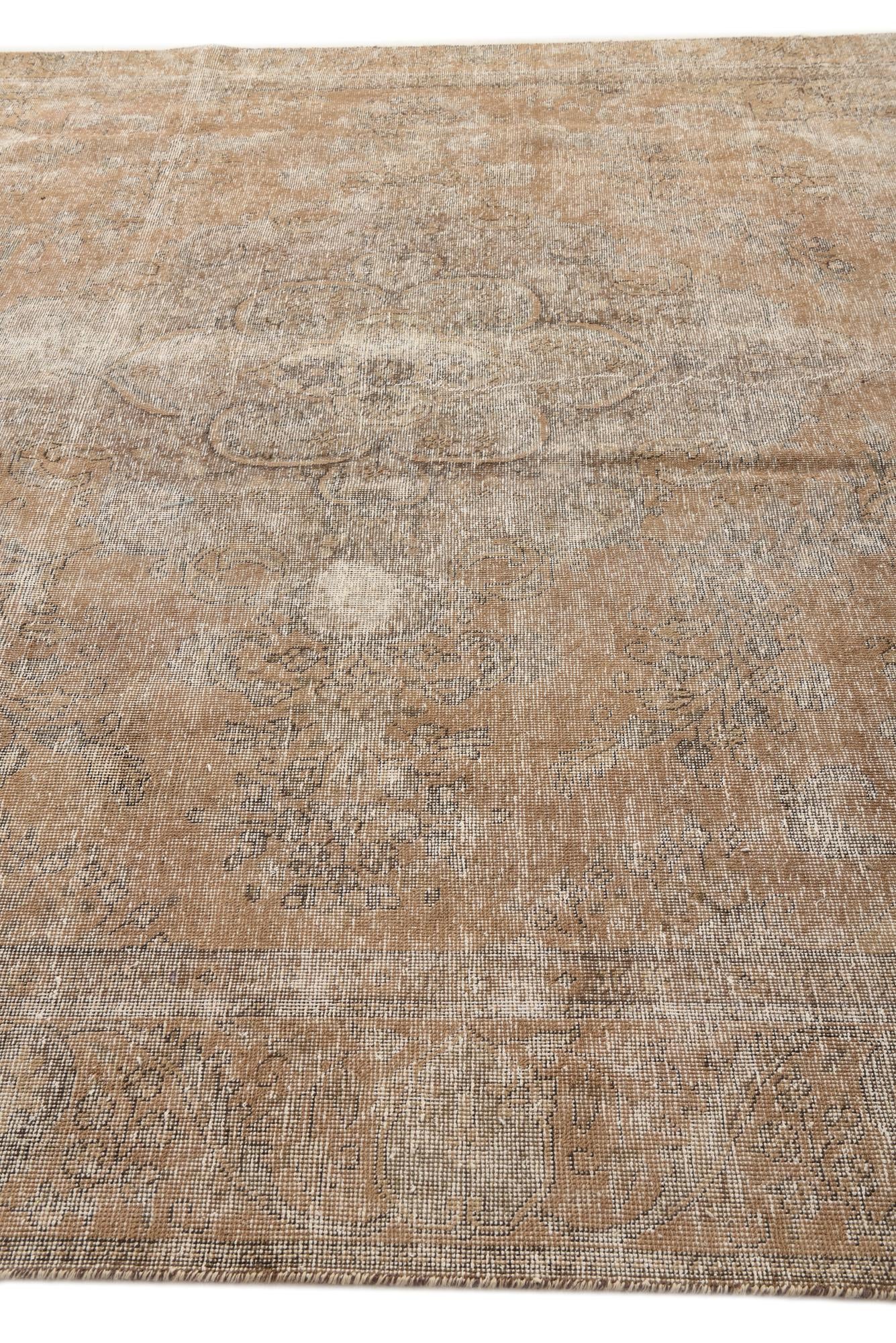 8' 10 x 12' 7 Hand Knotted Ultra Vintage Persian Wool Rug