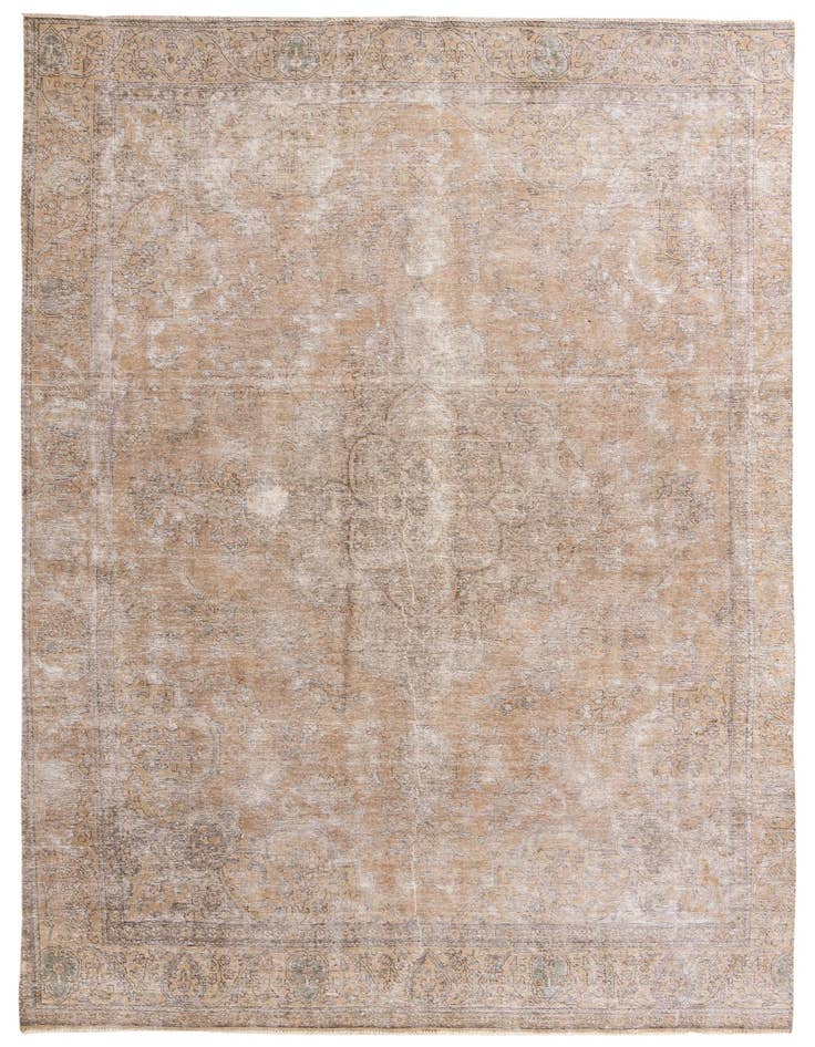 Detail image of 8' 10 x 12' 7 Hand Knotted Ultra Vintage Persian Wool Rug