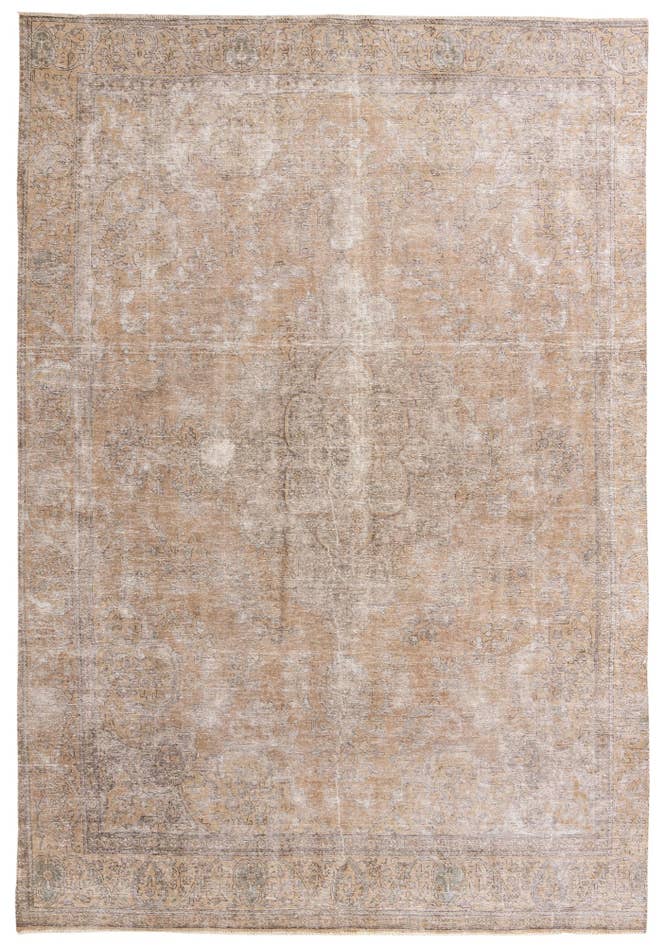 Detail image of 8' 10 x 12' 7 Hand Knotted Ultra Vintage Persian Wool Rug