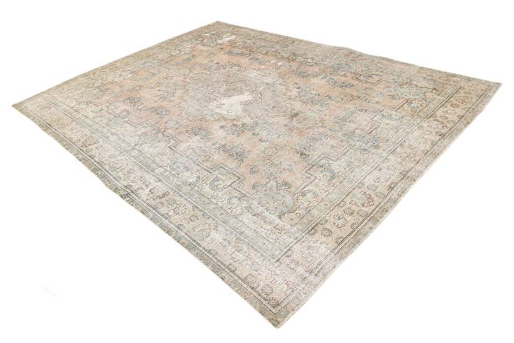 Detail image of 9' 5 x 12' 5 Hand Knotted Ultra Vintage Persian Wool Rug