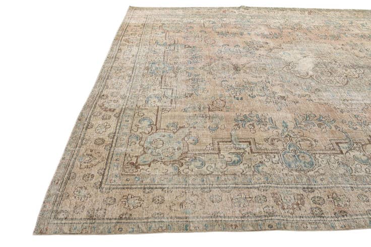Detail image of 9' 5 x 12' 5 Hand Knotted Ultra Vintage Persian Wool Rug
