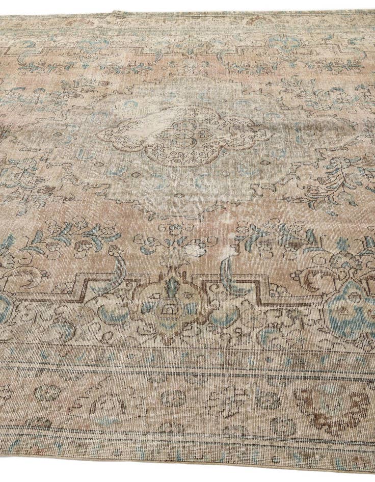 Detail image of 9' 5 x 12' 5  Hand Knotted Ultra Vintage Persian Wool Rug